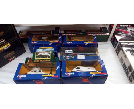 A quantity of boxed Corgi including Eddie Stobart Ford transits 