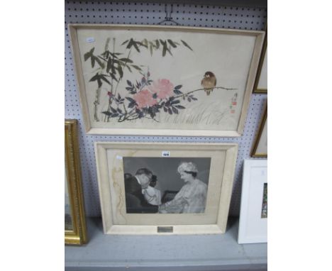 Image of Queen Elizabeth II Shaking Hands with Dignitary, 29 x 36.5cm Bombay Photo Stores Private Ltd, Calcutta to mount, wit
