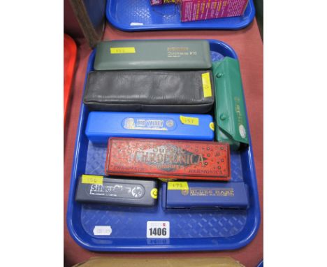 Harmonicas - Super Chromonica by M Hohner, Hohner 270Chrometta 12. Big Valley, Silver Star, Echo Blues Harp (7).