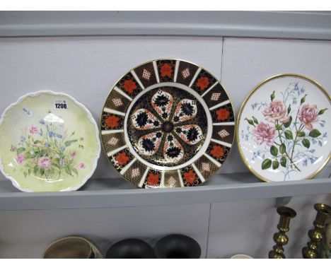 Royal Crown Derby Imari Plate, 1128 pattern 27cm diameter, Spode and Albert plates (3).