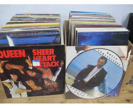 Over 150 LPs and a Selection of 7" and 12" Singles, lps include titles by Joe Cocker, Dire Straits, Queen, Wings, Bruce Sprin