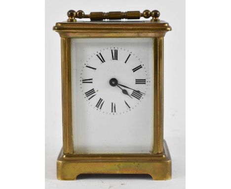 A 20th century brass cased carriage clock, height 10.5cm.