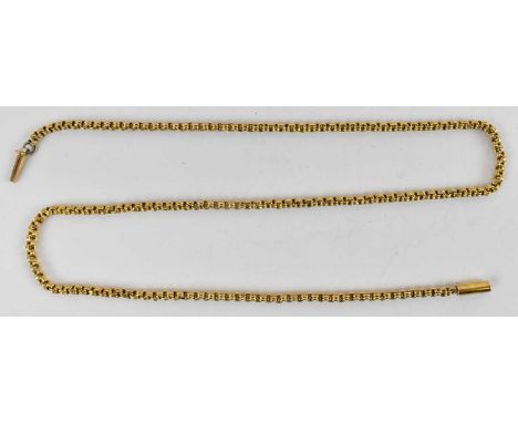A 15ct yellow gold necklace, length 45cm, approx 6g. Condition Report: This item is hallmarked as 15ct good, please see addit