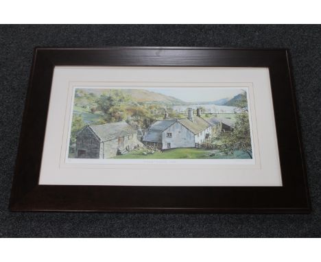 A framed signed limited edition print "Still morning, Ullswater" by Graham Cowen number 60 of 450 