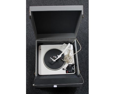 A mid 20th century electric record player with Garrard turntable 