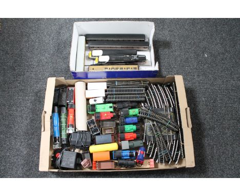 A box of Hornby Thomas the Tank Engine train set and a box of Hornby rolling stock 