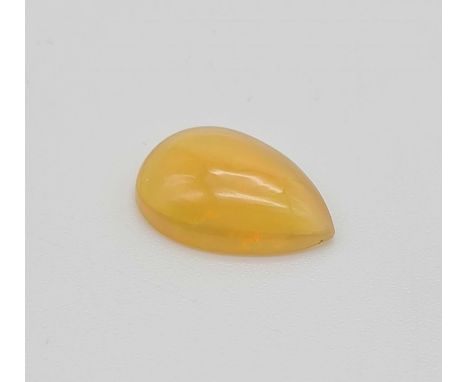 A 1.60ct Natural Fire Opal in the Pear Cabochone shape. Come with GLI certificate. 