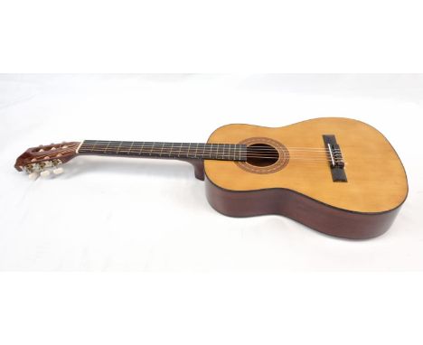 A Vintage Classical Hohner  Small Guitar - Model Number MC-04. Comes with case. As found. 