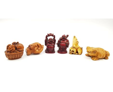 Six Miniature Figurines - Possibly Netsuke. 