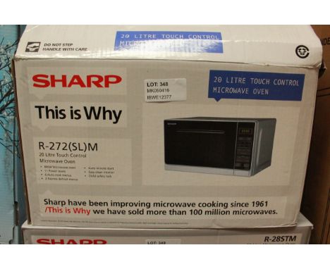 BOXED SHARP R-272(SL)M 20 LITRE TOUCH CONTROL MICROWAVE / GRADE: UNCLAIMED PROPERTY (DC4)
