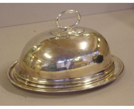 William Hutton & Sons silver plated tray & cover Sheffield, early 20th century, 26cm wide, 15cm high