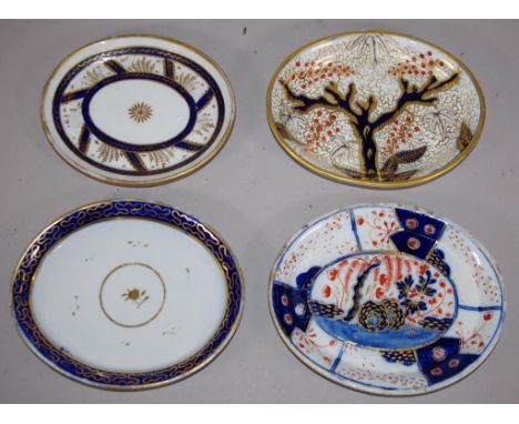 Four various early C19th teapot stands including New Hall