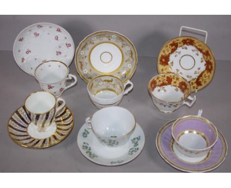 Six various early C19th cups & saucers
