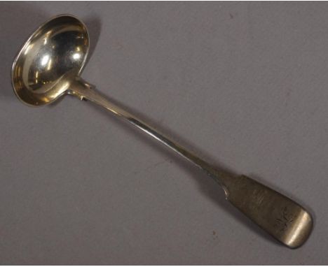 Scottish provincial sterling silver sauce ladle hallmarked Aberdeen circa 1806-40 (William Jamieson), 16cm long, 30 grams