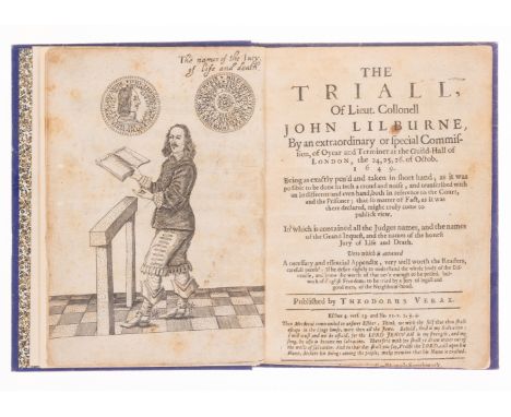 Human Rights.- Lilburne (John) The Triall of Lieut. Collonell John Lilburne, By and extraordinary or special Commission, firs