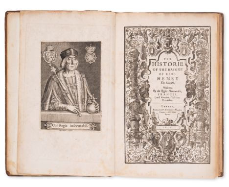 Bacon (Sir Francis) The Historie of the Raigne of King Henry The Seventh, first edition, first issue with errata uncorrected,
