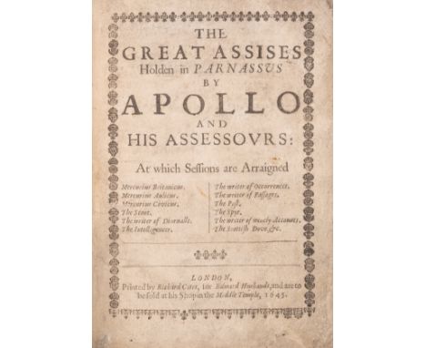Shakespeare, Bacon inter alia.- Wither (George) The Great Assises Holden in Parnassus by Apollo and his Assessours, first edi