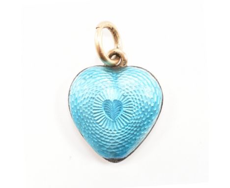 A 19th Century Victorian Child &amp; Child gold and enamel heart pendant. The pendant engraved with initials and dated 1894 w