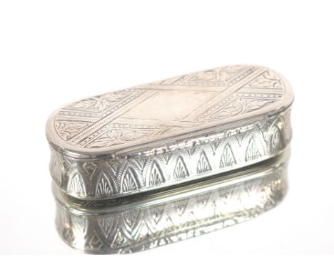 A Victorian silver snuff box, Birmingham 1872