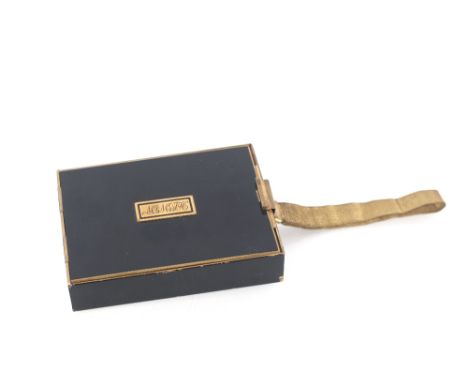 An Art Deco design gilt and enamel "Park Lane" compact