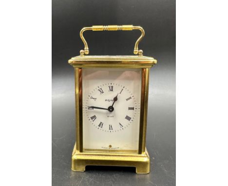 An Eight Day Bayard Brass carriage clock
