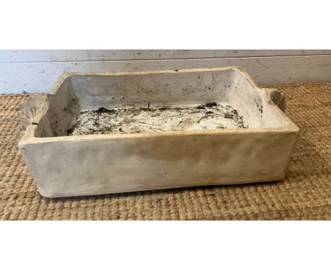 A ceramic planter with shell style handles (H10cm W43cm D28cm)