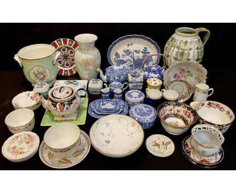 Ceramics - blue and white including Spode Italian, etc; a large Denby Glyn Colledge vase; a Continental porcelain wine cooler