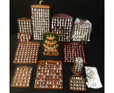 Thimbles - assorted ceramic thimbles, some in collections, William Morris designs, Staffordshire The Seasons, RAF, National T