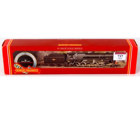 Hornby BR black class 9F 2-10-0 engine and tender, with instructions (NM-BNM)