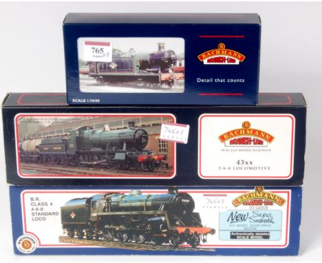 Bachmann 31-106 BR standard class 4 engine and tender, green livery (GNM-BG), 31-826 BR plain green class 43xx engine and ten