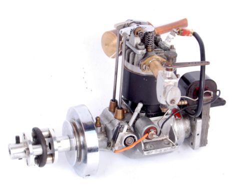 Gannet Engineering, Muirhead, Scotland, GAN petrol engine with coil ignition and spark plug fitted, 2 rocker valves, chromed 