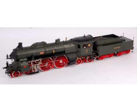 Fulgarex for Aster Live steam GI black German bay S2/6 4-4-4 loco no 3201 and 8 wheel 'K Bay STS.B' tender - appears unsteame