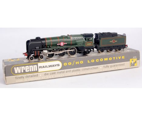 A Wrenn railways BR green clanline engine and tender with instructions, extra coal added to tender packer no. 6 to box base (