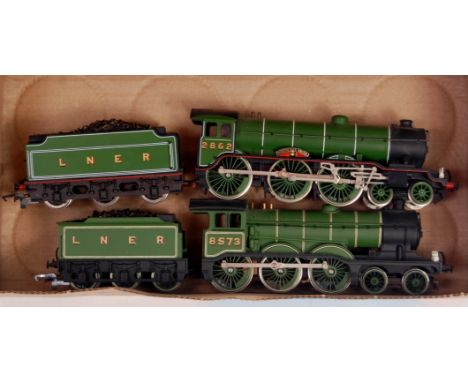 A Hornby LNER green 'Manchester United' engine tender, sold with a Hornby class B12 engine tender LNER green no. 8573 (G)