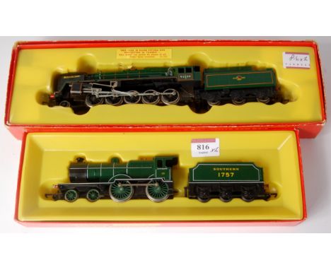 Triang Hornby R861 'Evening Star' engine and tender (G-BFG) and R350 SR class L1 4-4-0 engine and tender, box missing outer c