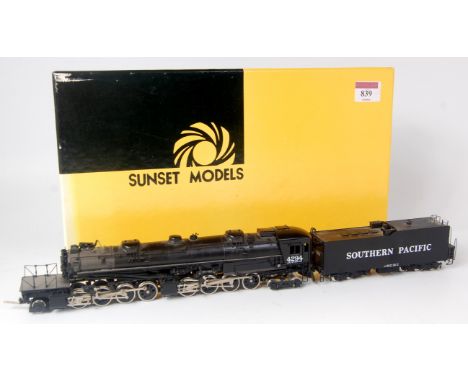 A Sunset Models Korean made H0 Southern Pacific 4-8-8-2 cab forward engine and tender finished black as No. 4294 (NM-BNM)