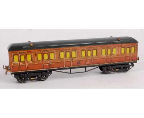 Hornby 1925-39 'Metropolitan' 1st coach with roller pick ups for low voltage - some chips and scratches (G)
