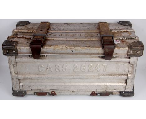 A BR metal Collico collapsible trunk/storage box, numbered CA3526247, both hinges and fastenings in good order, used but good
