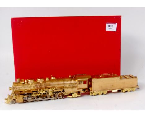 American H0 unpainted bras Santa Fe class 3800 2-10-2 engine and tender by Samhagsa of Korea (M-BM)