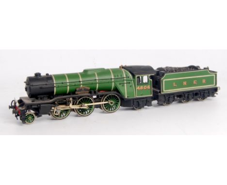 A white metal kit built cars V2 engine and tender, finished LNER light green as no 4806 'The Green Howard' (G)