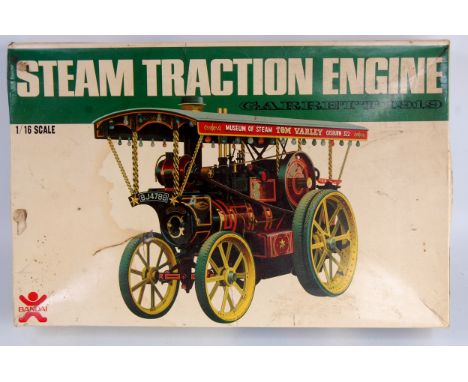 Part built Bandai 1/16th scale plastic kit for a Garrett 1919 steam traction engine, in the original box