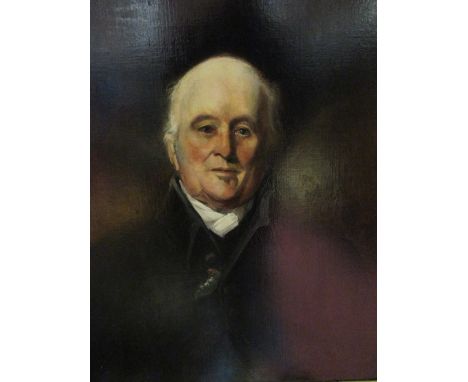 A portrait of a gentleman, oil on board, in a gilt frame, 72 x 60cm  