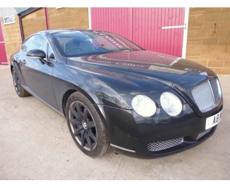 Bentley Continental GT Auto. 6L W12. CE4/2. 2004. Registration MX54 PUE. Mileage showing: 113,503. VIN No: SCBCE63W44CO23595.