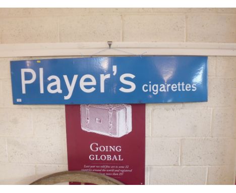 A Players cigarettes enamel sign, approx. 147cm x 33cm 