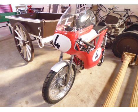 Suzuki 50cc race bike. Based upon a 1960s water-cooled TR50cc. Engine No: 189446. Frame No: 201653. Vendor reports that this 