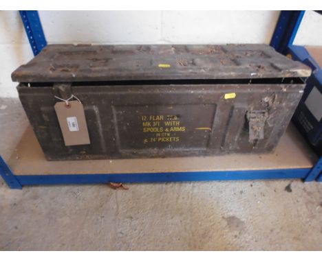 An old army ammunition box 