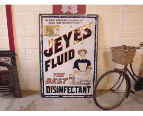 A Jeyes Fluid enamel sign, approx. 153cm x 102cm 
