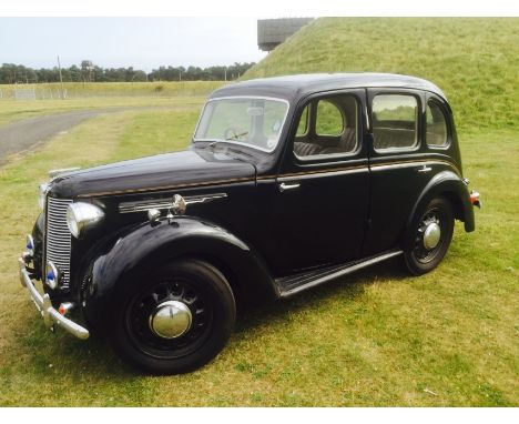 Austin 8 4-door ' Six Light Saloon'. 1946. Registration BAG 392. Mileage showing: 96,529. Chassis No: AS158334. Engine No: IA