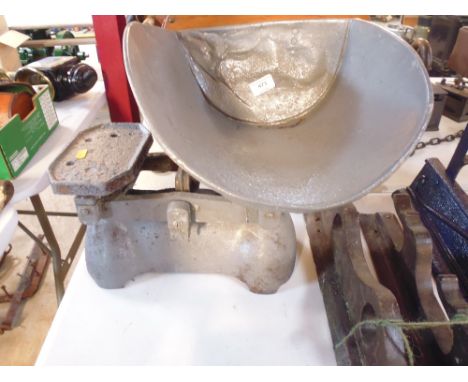 An old set of shop scales 