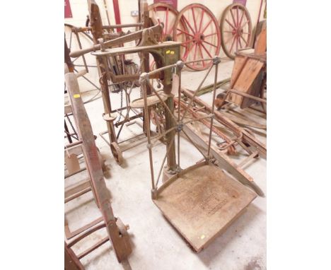 A set of W & T Avery sack scales (to weigh 3 cwt)
